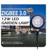 Zigbee Pro LED Trädgårdsspot 25W RGB+CCT, 2100LM, IP65, 230V - Svart