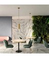 Lamphållare E14 & takkopp, Designer - Guldlook, 2m sladd exkl. ljuskälla