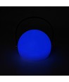 Laddningsbar RGB LED bordslampa Ø13cm - Vit, inkl. fjärrkontroll, IP54 utomhus
