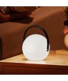 Laddningsbar RGB LED bordslampa Ø13cm - Vit, inkl. fjärrkontroll, IP54 utomhus