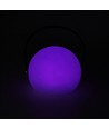 Laddningsbar RGB LED bordslampa Ø13cm - Vit, inkl. fjärrkontroll, IP54 utomhus