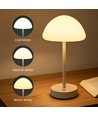 Laddningsbar LED-bordslampa Inne/ute - Vit, touch-dimbar, 3-i-1, IP20 inomhus