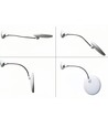 Sminkspegel med inbyggd LED-belysning - 3xAAA, sugpropp och arm