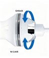 Sminkspegel med inbyggd LED-belysning - 3xAAA, sugpropp och arm