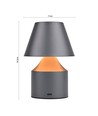 Laddningsbar LED-bordslampa - Grå, touch-dimbar, 3i1, IP20 inomhus