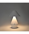 Laddningsbar LED-bordslampa - Vit, Ø16cm, 21,5cm hög, touch-dimbar, 3-i-1, IP20 inomhus