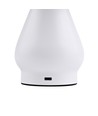 Laddningsbar LED-bordslampa - Vit, Ø16cm, 21,5cm hög, touch-dimbar, 3-i-1, IP20 inomhus
