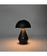 Laddningsbar LED-bordslampa - Svart, Ø15cm, 22cm hög, touch dimbar, 3-i-1, IP20 inomhus
