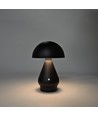 Laddningsbar LED-bordslampa - Svart, Ø15cm, 22cm hög, touch dimbar, 3-i-1, IP20 inomhus