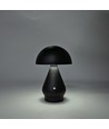 Laddningsbar LED-bordslampa - Svart, Ø15cm, 22cm hög, touch dimbar, 3-i-1, IP20 inomhus