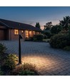 Svart trädgårdslampa - 8W, 80 cm, IP65 utomhus, inkl. ljuskälla