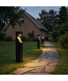 Svart Z trädgårdslampa - 10W, 80 cm, IP65 utomhus, inkl. ljuskälla