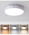Laddningsbar LED taklampa med sensor - Mikrovågssensor, Ø20cm, 6W, CCT, Vit