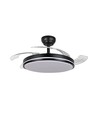 60W LED-taklampa med fläkt - CCT, svart, inkl. fjärrkontroll