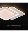 V-Tac 60W LED taklampa - CCT 3-i-1, dimbar, vit, inkl. fjärrkontroll