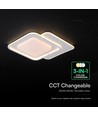 V-Tac 60W LED taklampa - CCT 3-i-1, dimbar, vit, inkl. fjärrkontroll