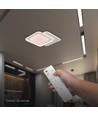 V-Tac 60W LED taklampa - CCT 3-i-1, dimbar, vit, inkl. fjärrkontroll