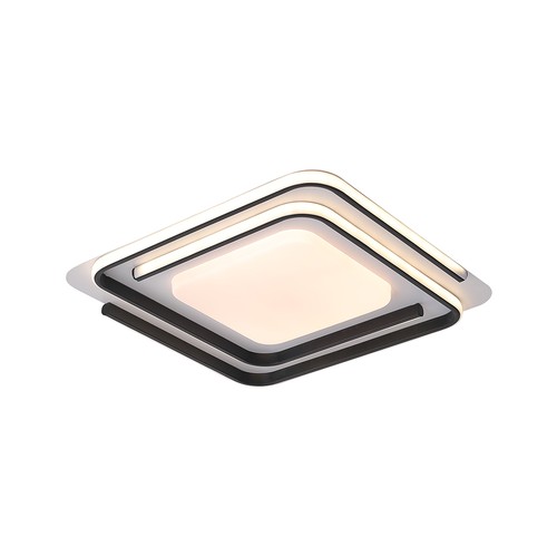 60W LED design-taklampa - CCT 3-i-1, dimbar med fjärrkontroll, vit/svart kant