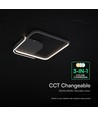 V-Tac 70W LED dekorativ taklampa - CCT 3-i-1, dimbar, svart, inkl. fjärrkontroll