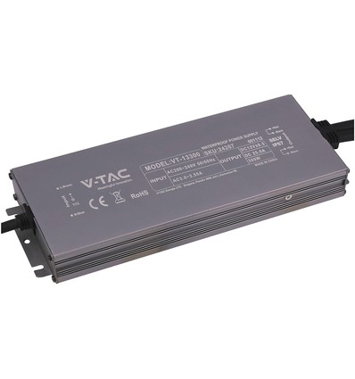 300W / 24V DC strömförsörjning för LED-strips - 12.5A, IP67 vattentät