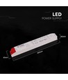 200W / 24V DC strömförsörjning för LED-strips - 8.3A, IP44 våtrum