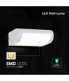 V-Tac 10W LED-vägglampa - Vit, IP65, Cree-chip, 3000K, 6 års garanti