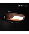 V-Tac 10W LED justerbar vägglampa - IP65, Cortenfärgad, Cree chip, 3000K, 6 års garanti