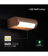 V-Tac 10W LED justerbar vägglampa - IP65, Corten färg, Cree chip, 3000K, 6 års garanti