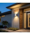 10W LED-vägglampa - 3-i-1 CCT, IP65, vit, upp/ned-ljus