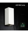 10W LED-vägglampa - 3-i-1 CCT, IP65, vit, upp/ned-ljus