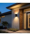 V-Tac 10W LED-vägglampa 3-i-1 - Svart hölje, IP65, upp/ned-ljus, inkl. ljuskälla