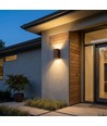 10W LED vägglampa - 3-i-1 CCT, Cortenfärgat stål, IP65, upp/ned ljus