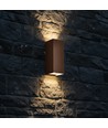 10W LED vägglampa - 3-i-1 CCT, Cortenfärgat stål, IP65, upp/ned ljus