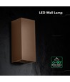 10W LED vägglampa - 3-i-1 CCT, Cortenfärgat stål, IP65, upp/ned ljus