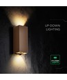 10W LED vägglampa - 3-i-1 CCT, Cortenfärgat stål, IP65, upp/ned ljus