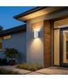 10W LED-vägglampa - 3-i-1 CCT, vitt hölje, IP65, upp/ned-ljus