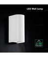 10W LED-vägglampa - 3-i-1 CCT, vitt hölje, IP65, upp/ned-ljus