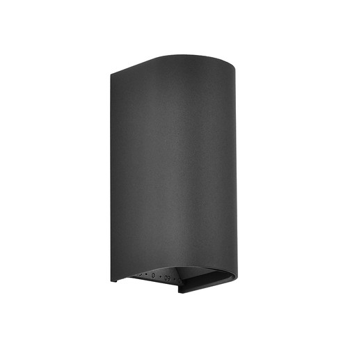 10W LED-vägglampa - 3-i-1 CCT, IP65, svart, upp/ned-ljus