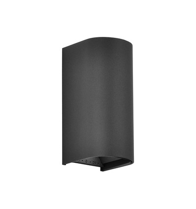 10W LED-vägglampa - 3-i-1 CCT, IP65, svart, upp/ned-ljus