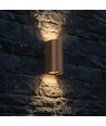 10W LED-vägglampa 3-i-1 - Cortenfärgad finish, IP65, upp/ned-ljus, inkl. ljuskälla