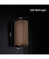 10W LED-vägglampa 3-i-1 - Cortenfärgad finish, IP65, upp/ned-ljus, inkl. ljuskälla