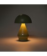 Laddningsbar LED-bordslampa - Grön, Ø15cm, 22cm hög, touch-dimbar, 3i1, IP20 inomhus