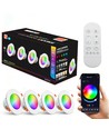4-pack RGB+CCT Smart Home downlight - 5W LED, Bluetooth, Google Home & Alexa
