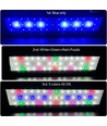 48-68 cm akvariearmatur - 11W LED, vit/blå/röd/grön/lila, justerbar längd, IP66