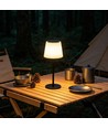 Laddningsbar RGBW LED-bordslampa med solcell - Vit, fjärrkontroll