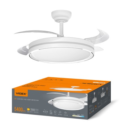 Taklampa m. dold fläkt - RA90, CCT, 60W, vit