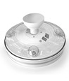 Taklampa med dold fläkt - RA90, CCT, 60W, vit