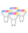 4x GU10 5W Smart Home LED-lampa - Bluetooth, RGB+CCT, Tuya/Smart Life
