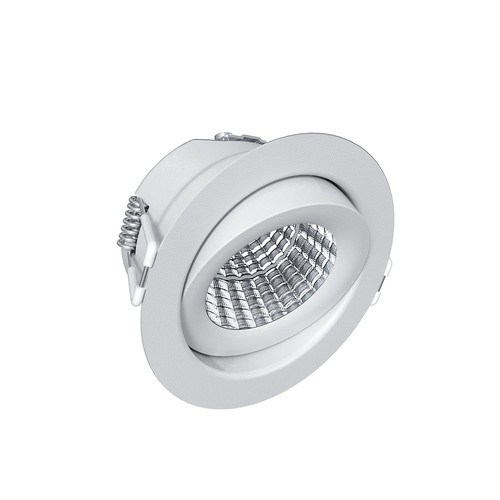EVA 6 LED infälld spotlight 6W Triac dimbar - 3000K, Ra98, Vit