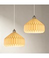 E27 pendellampa keramik - Vit, 2m sladd, Ø27x23cm, IP20, utan ljuskälla